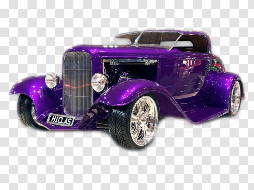 Antique Car Cars Vintage Purple - Violet Transparent PNG