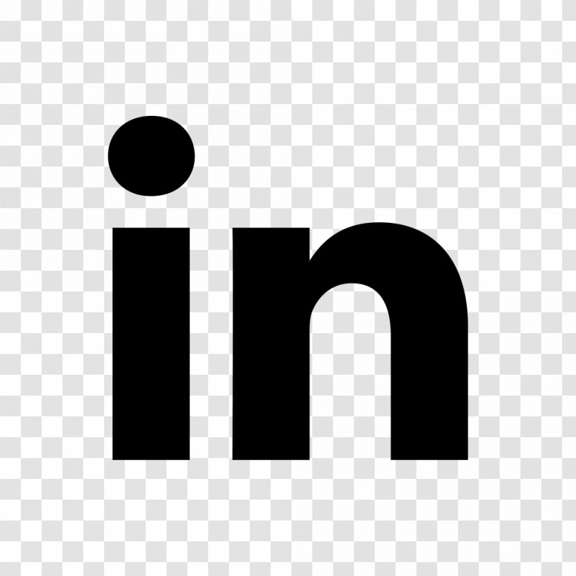 LinkedIn Logo - Black And White Transparent PNG