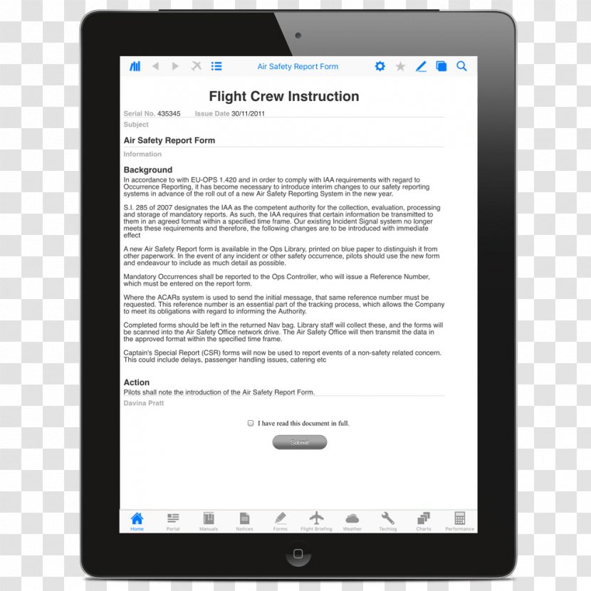 IPad 1 Electronic Flight Bag Mobile Device Management Apple - Configurator - Notice Transparent PNG