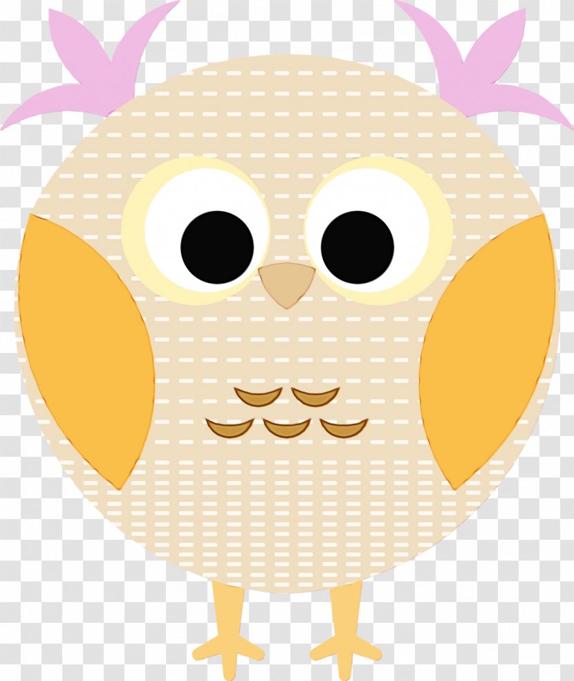 Cartoon Yellow Owl Clip Art Smile - Paint Transparent PNG