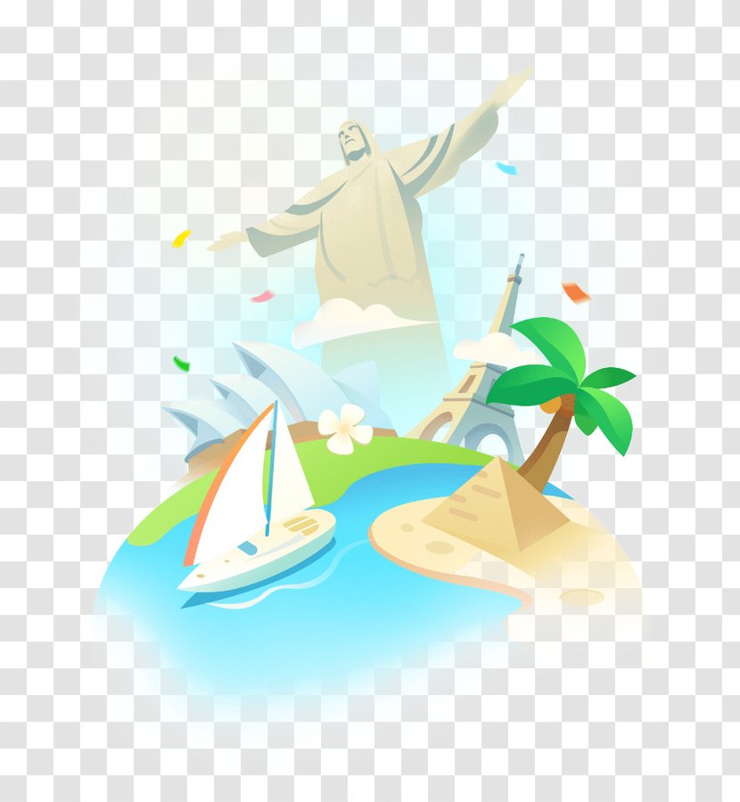 Travel Tourism Mobile App Illustration - Designer - APP Elements Transparent PNG