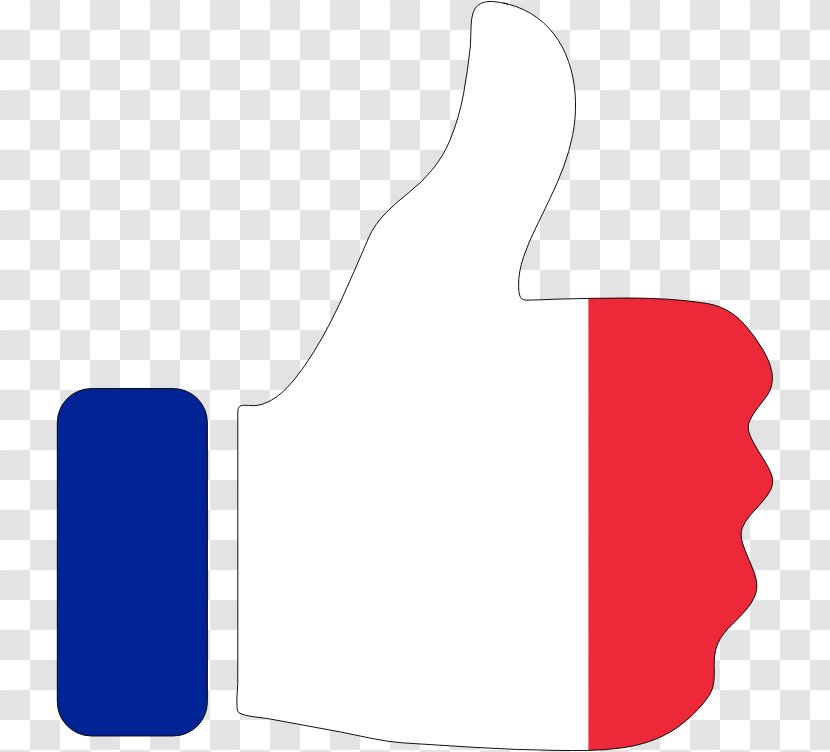 Thumb Signal Hand Finger Clip Art - France Flag Transparent PNG