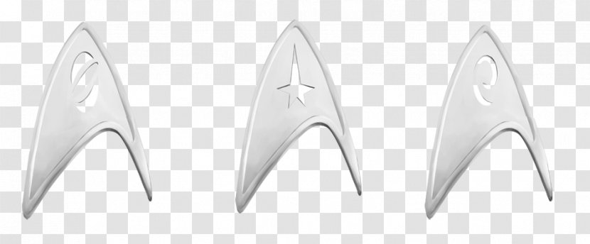 White Angle Line - Black And - Star Trek Science Transparent PNG