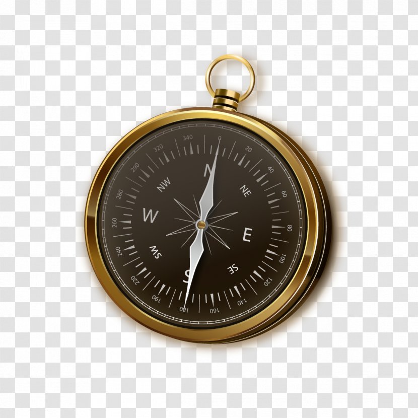 Compass Euclidean Vector Icon - Brass Transparent PNG