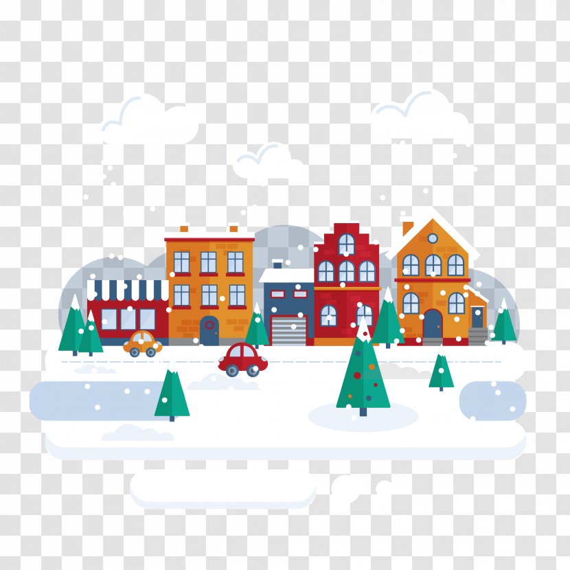 Flat Design Illustration - Christmas - Snow Transparent PNG