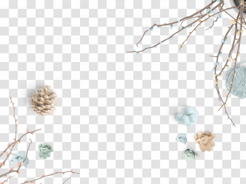 Mockup Cosmetics Logo Graphic Design - Dried Flowers Background Border Effect Element Transparent PNG