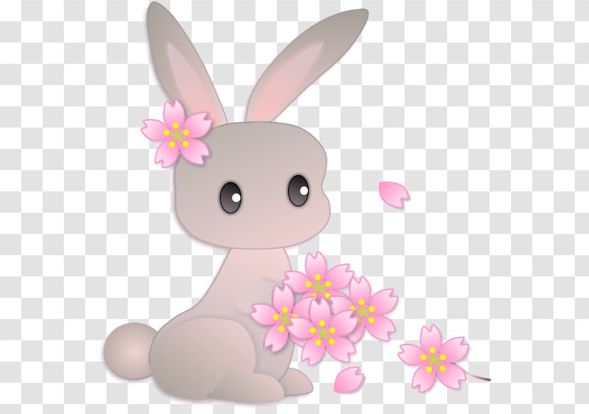 Easter Bunny Whiskers Pink M Animated Cartoon - Rabbit Transparent PNG