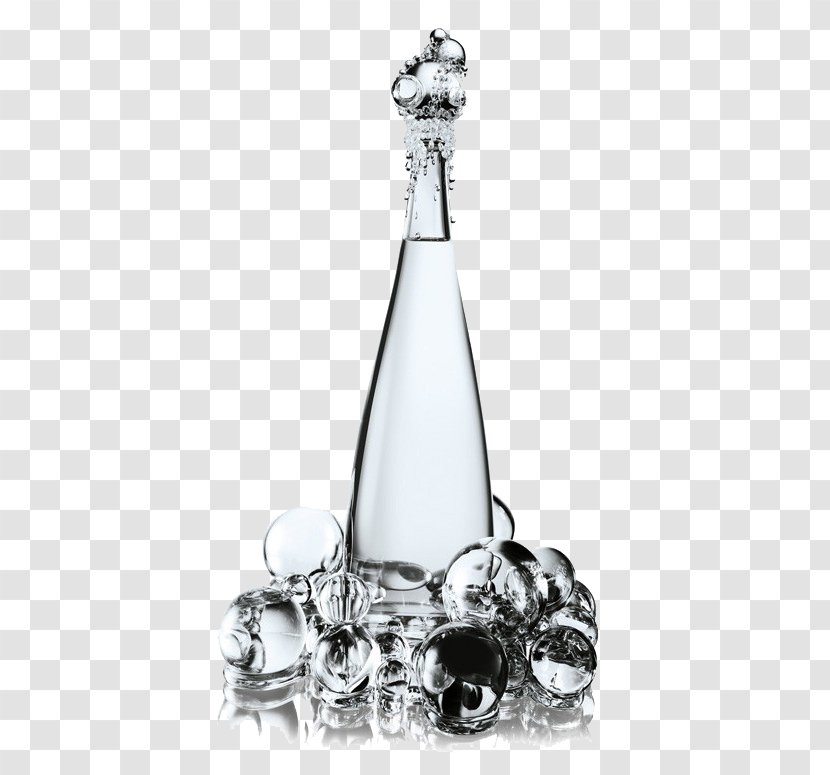 Evian Bottle Designer Fashion Haute Couture - Glass - Pure Water Transparent PNG
