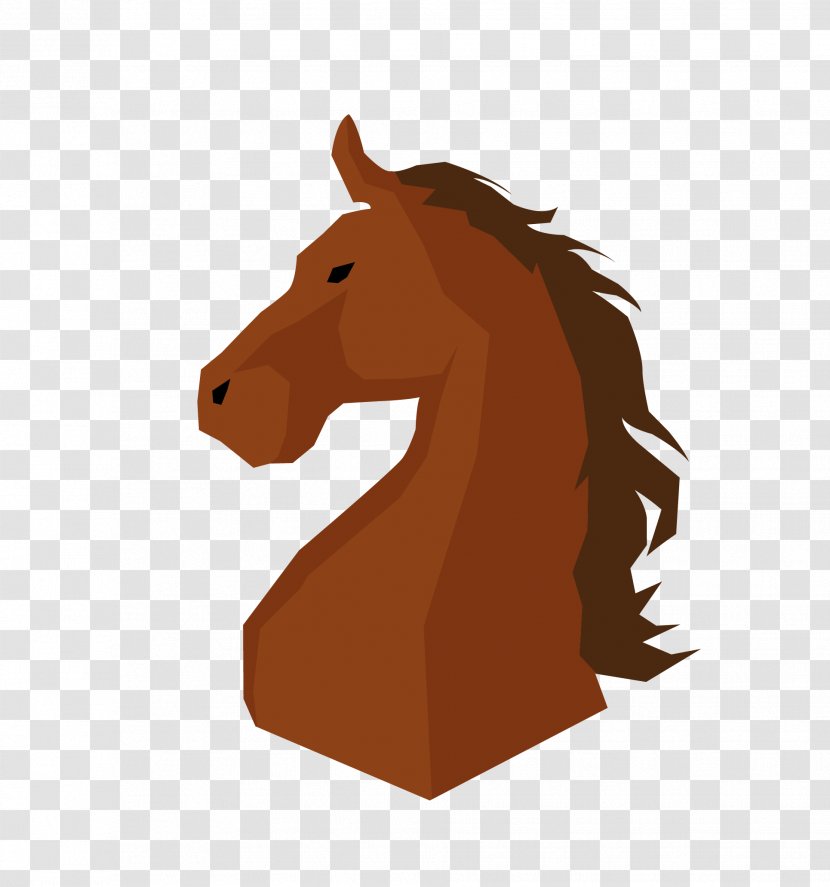 Mustang Pony Mane Stallion - Horse Like Mammal - Vector Brown Head Image Transparent PNG