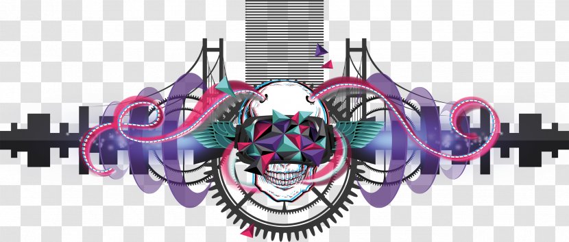 Gonna Rock This World Logo Animation Brand - Skull - Purple Transparent PNG
