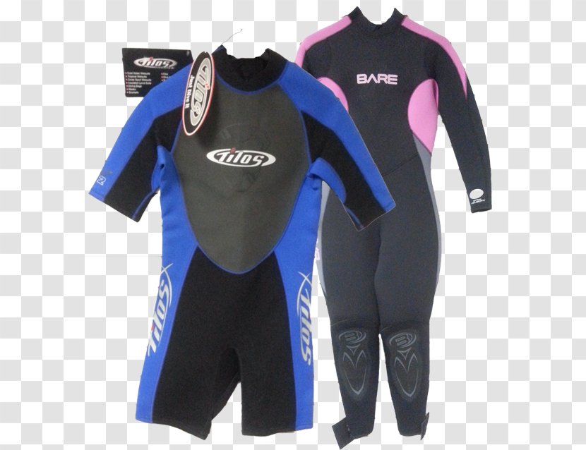 Wetsuit Dry Suit Sleeve - Electric Blue - Diving Transparent PNG