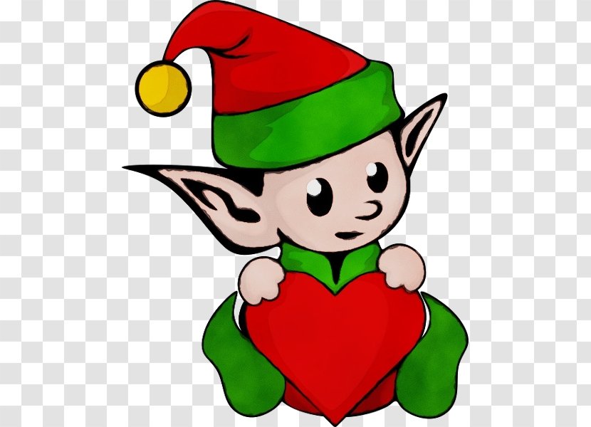 Christmas Elf Hat - Wet Ink - Pleased Costume Transparent PNG