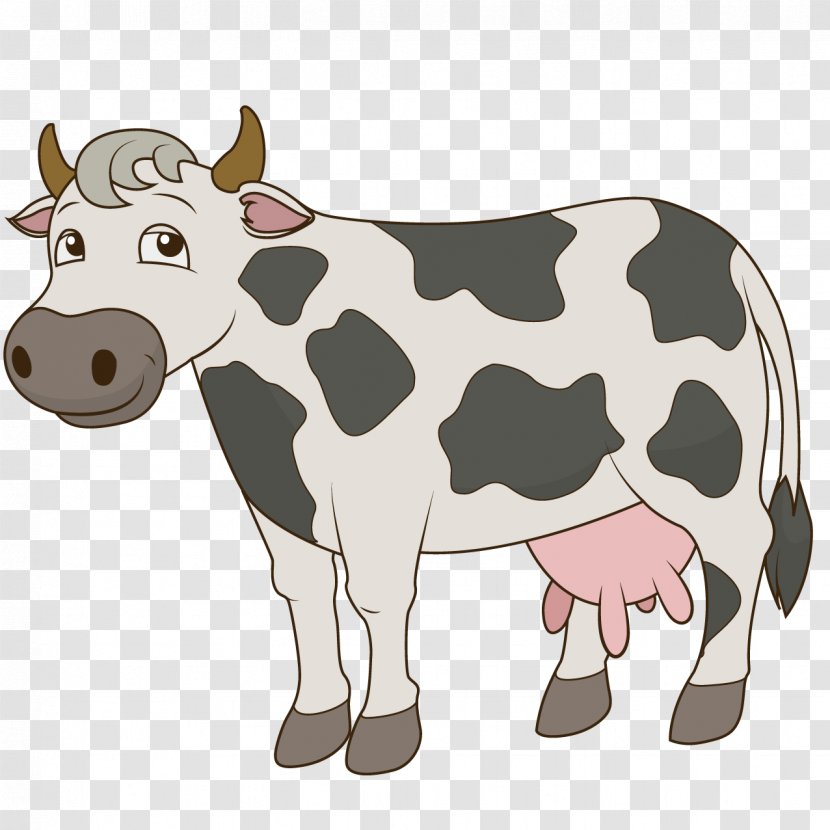Connect The Dots Cattle Drawing - Cartoon Cow Transparent PNG