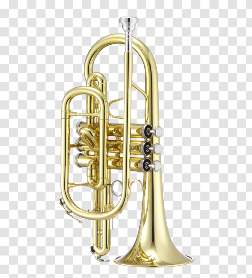 Saxhorn Cornet Trumpet Brass Instruments Wind Instrument - Cartoon Transparent PNG