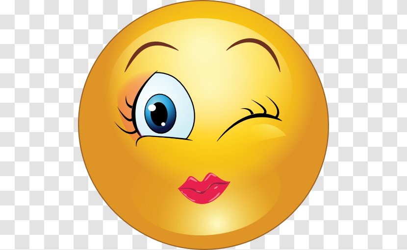 Smiley Emoticon Wink Clip Art - Make-up Woman Transparent PNG