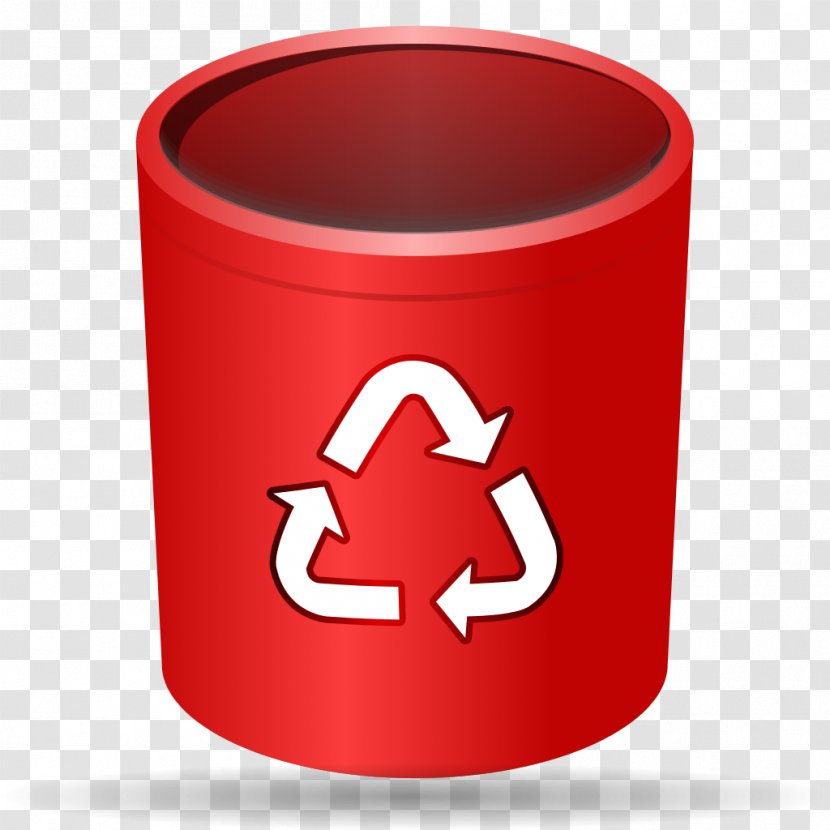 Rubbish Bins & Waste Paper Baskets Recycling Symbol - Red - Trash Can Transparent PNG