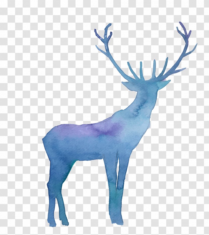 Deer Moose Elk Watercolor Painting Transparent PNG