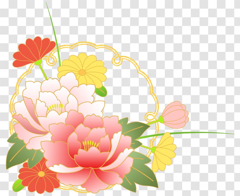 Floral Design New Year Card Flower - Dog 2018 Transparent PNG