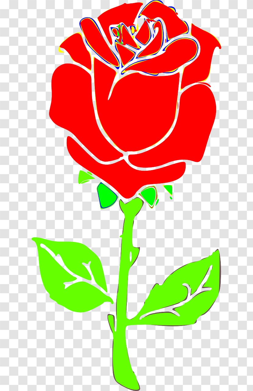 Flower Red Rose Clip Art - Vector Transparent PNG