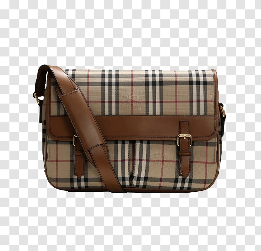 Tartan Burberry Messenger Bag Handbag - Luxury Goods - Postman Stripe Transparent PNG