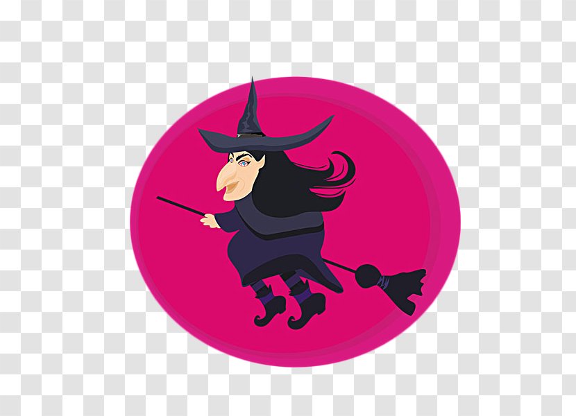 Drawing Stock Photography Royalty-free Illustration - Line Art - A Cartoon Witch Riding Magic Broom Transparent PNG