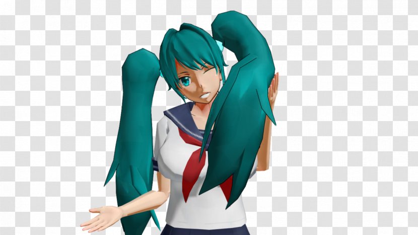 Hatsune Miku MikuMikuDance Character Yandere Simulator - Flower Transparent PNG