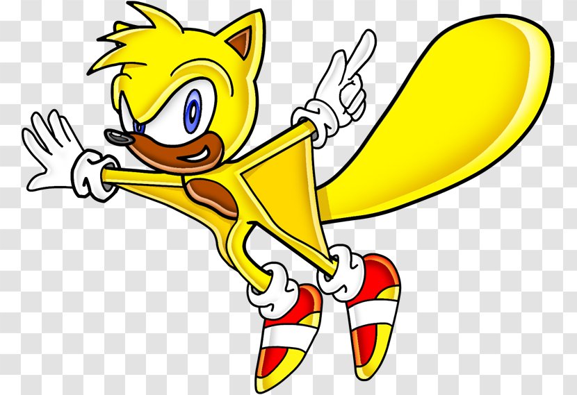 Merle The High Flying Squirrel Ray SegaSonic Hedgehog Sonic Riders - Yellow Transparent PNG