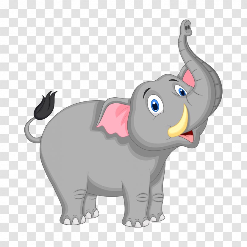 Cartoon Elephant Illustration - Cat Like Mammal Transparent PNG