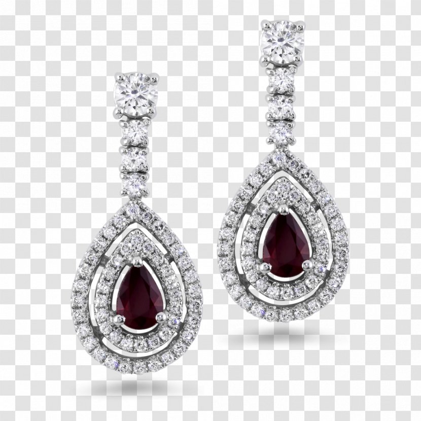 Ruby Earring Jewellery Diamond Gold - Jewelry Design - Stud Earrings Transparent PNG