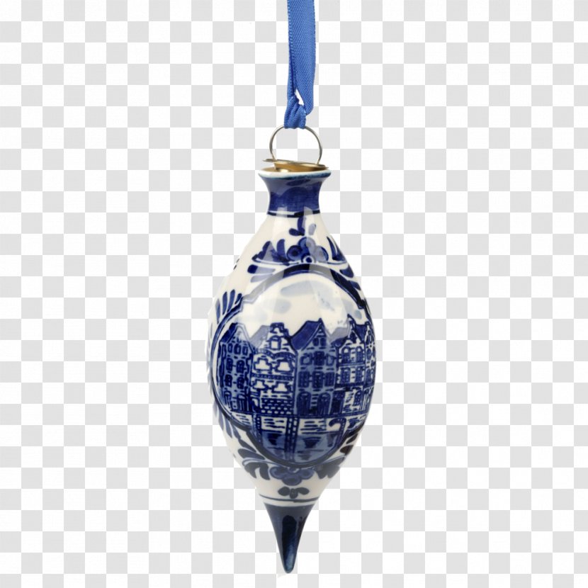Cobalt Blue Glass Christmas Ornament And White Pottery Porcelain - Droplet Transparent PNG