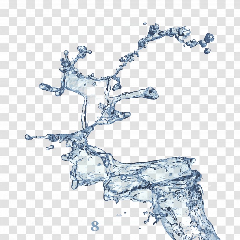 Water Drop - Blue - Dynamic Drops Transparent PNG