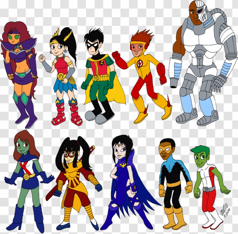 Drawing Batman Character - Teen Titans Transparent PNG