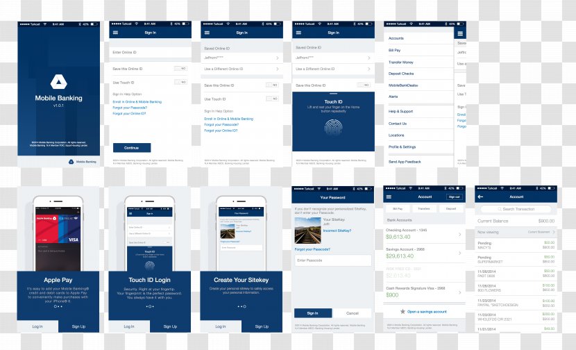 Mobile Banking User Interface Website Wireframe - Ui Transparent PNG