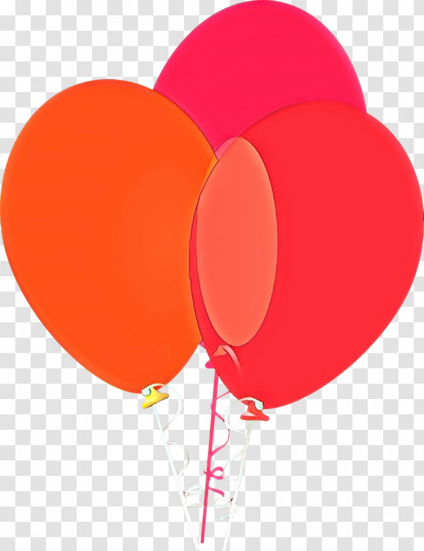 Balloon Heart - Red - Peach Party Supply Transparent PNG