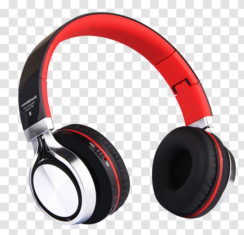 Headphones Headset Wireless Bluetooth - Heart - Red Transparent PNG