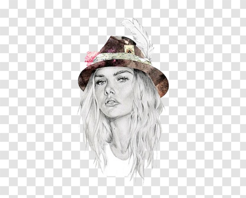 Kelly Smith Drawing Fashion Illustration Illustrator - Hat Beauty Transparent PNG