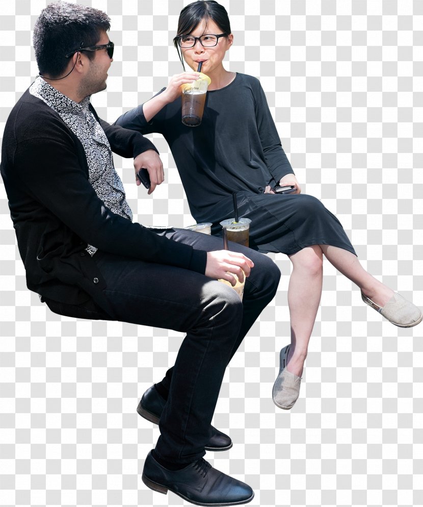 Sitting People - Tree - Man And Woman Transparent PNG