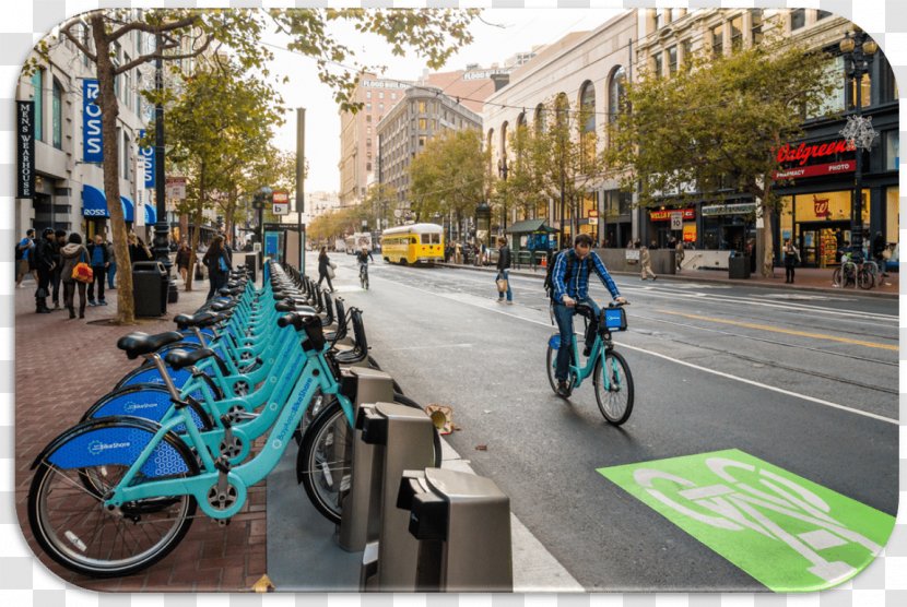 San Francisco Road Bicycle Curbed Cycling Transport Transparent PNG