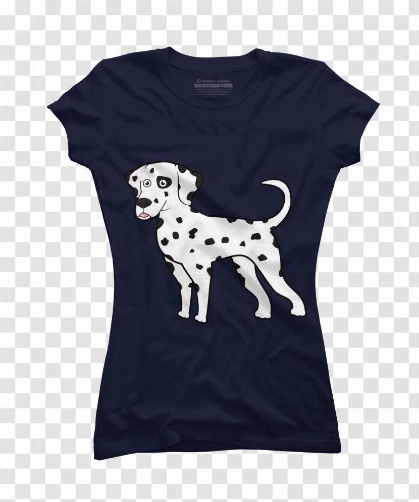 T-shirt Hoodie Dalmatian Dog Top - Black Transparent PNG