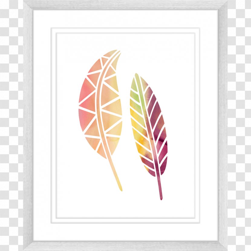 Watercolor Painting Leaf Printing Font - Color Transparent PNG