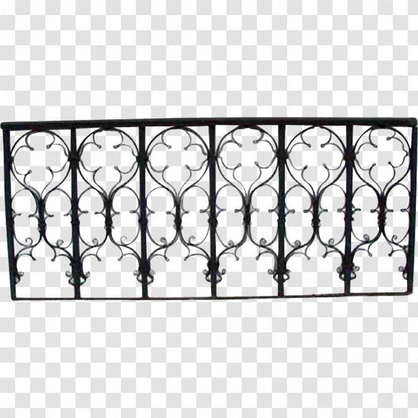 Wrought Iron Balcony Grille Gothic Revival Architecture - Handrail Transparent PNG