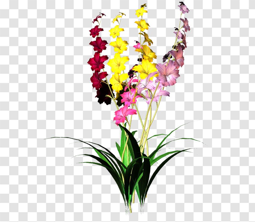 Landscape Painting Floral Design - Orchide Transparent PNG