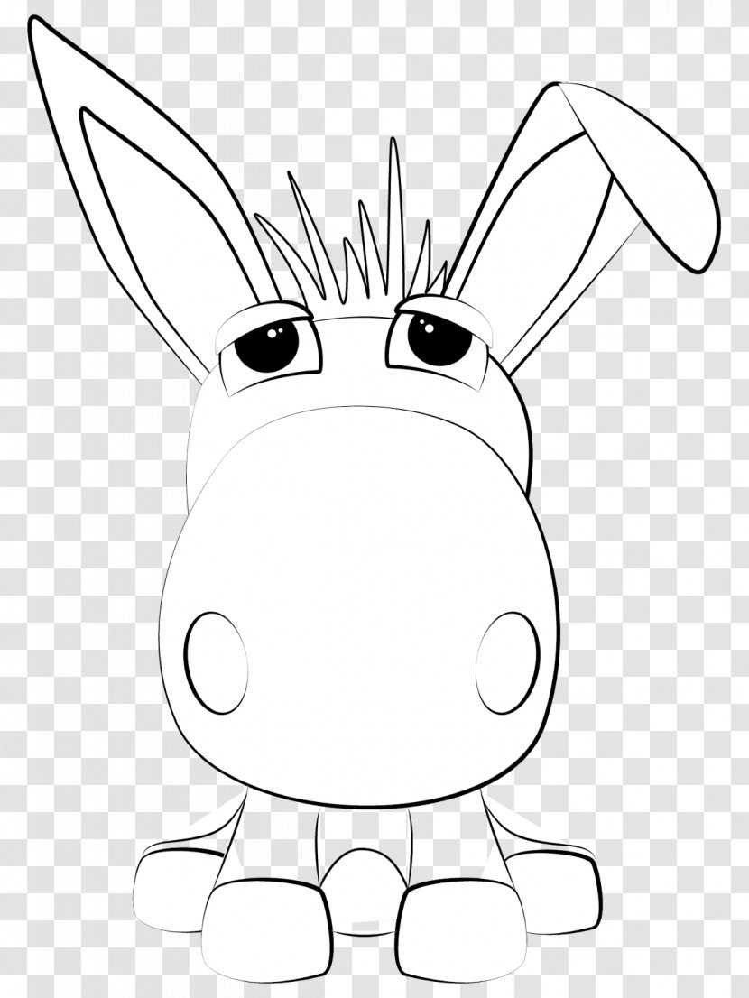 Whiskers /m/02csf Drawing Hare Clip Art - Rabbit - Esel Transparent PNG