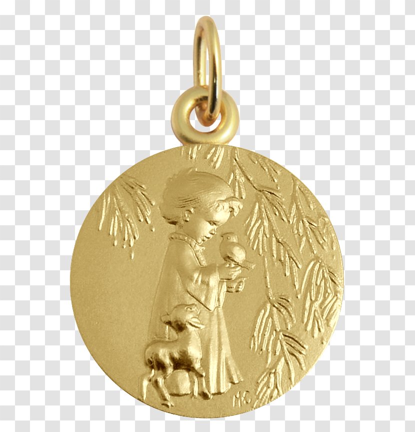 Gold Medal Locket Angel Transparent PNG