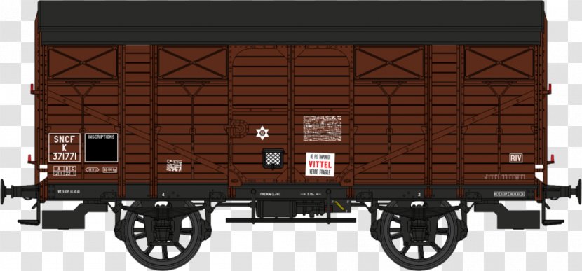 Goods Wagon Passenger Car Locomotive Railroad HO Scale - Wheel - WAgon Train Transparent PNG