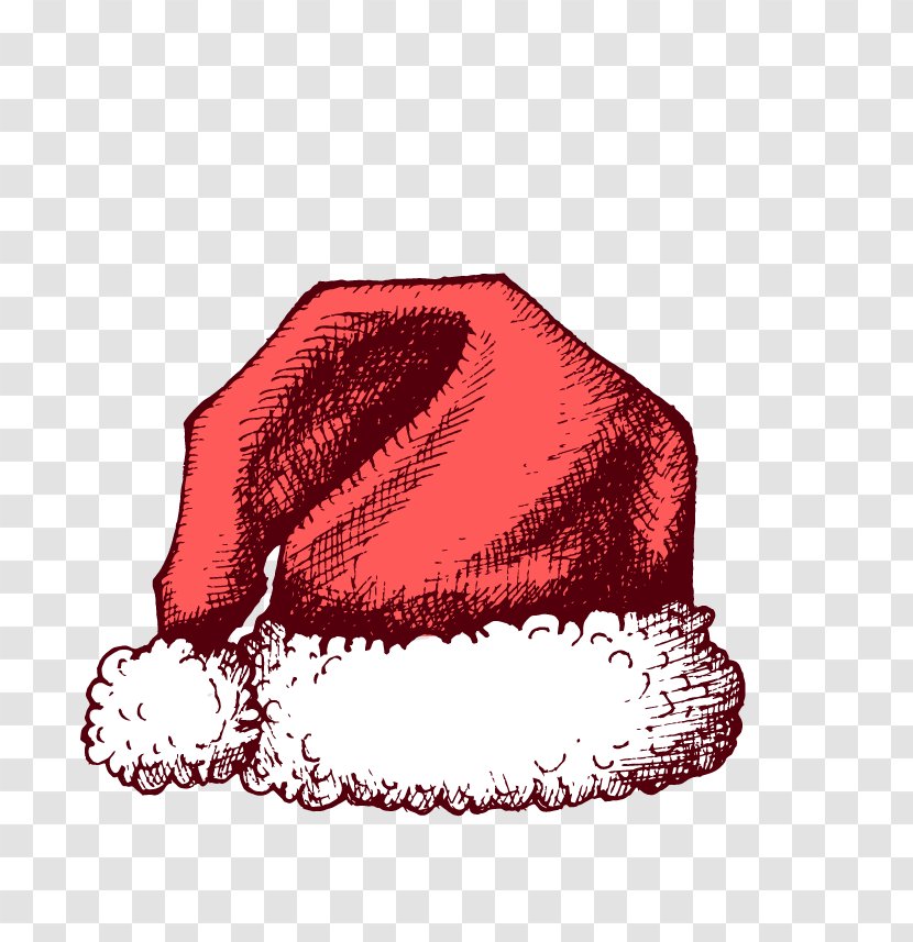 Santa Claus Christmas Hat - Designer - Hand-painted Hats Transparent PNG