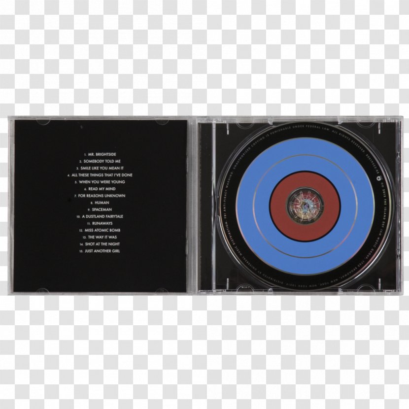 Direct Hits The Killers Hot Fuss Sam's Town Phonograph Record - Heart - Cd Cover Transparent PNG