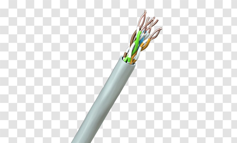 Electrical Cable Category 5 Twisted Pair Skrętka Nieekranowana Structured Cabling - Transmission Transparent PNG