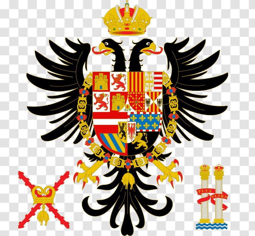 Coat Of Arms Spain Holy Roman Empire Charles V, Emperor Spanish - Español Transparent PNG