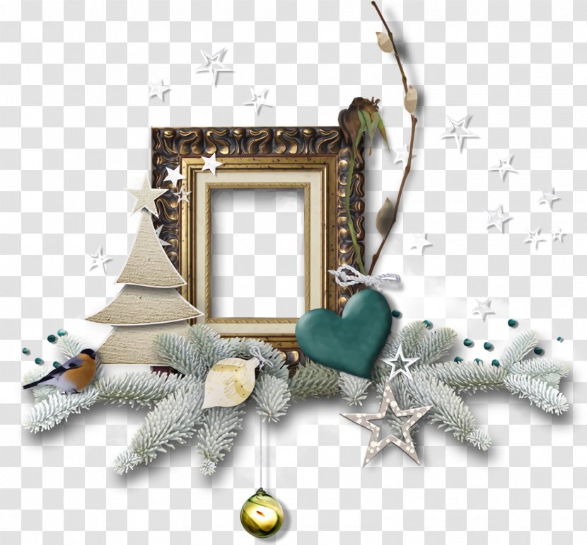 Christmas Frame Border Decor - Ornament - Silver Transparent PNG